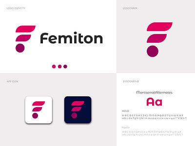 Femiton Logo Design app applogo branding flat flatlogo icon illustrator letterlogo logo logodesign logodesigner logoidentity vector