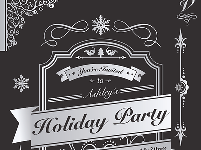 Holiday Party Invitation holiday invitation print