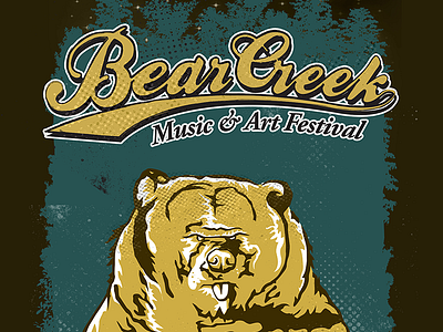 Bear Creek 2012 Poster bear festival music music festival poster print