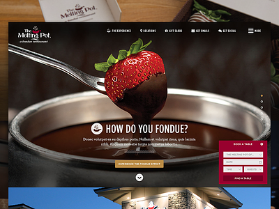 The Melting Pot Website digital marketing hospitality responsive design restaurant web design website