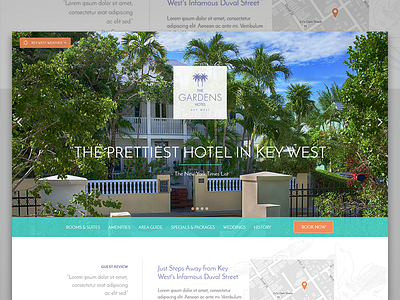 The Gardens Hotel Key West Website digital marketing hospitality hotel responsive design web design website