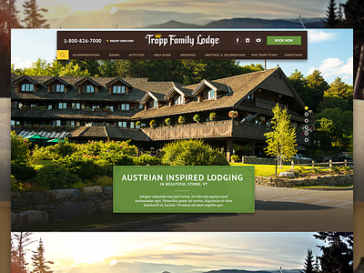 Trapp Family Lodge Website digital marketing hospitality hotel responsive design web design website