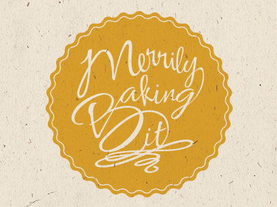 Merrily Baking It badge brand design food icon identity illustration logo mark type vector