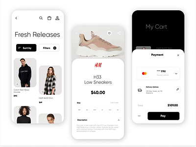 Online Shopping App - Concept UI Design app design mobile app mobile ui shopping ui ux