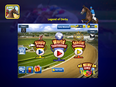 Horse Racing Game Graphic & UI game art graphicdesign ui