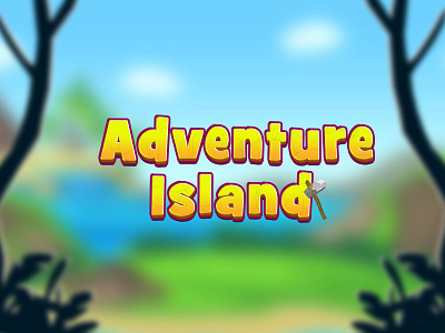 adventure island game title design adventure adventure island branding cartoon character design design game game art game design illustration island logo