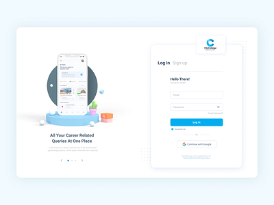 Login-Signup Page app design logo mobile ui ui design uiux ux web web design white