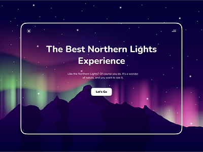 Northern Lights Landing Page Concept animation app branding design illustration landing page logo mobile motion graphics ui ui design uiux ux website