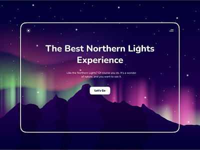 Northern Lights Landing Page Concept