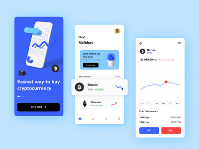 Crypto wallet app concept