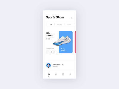 Sports Shoes animation app branding design graphic design illustration logo mobile motion graphics ui ui design uiux ux