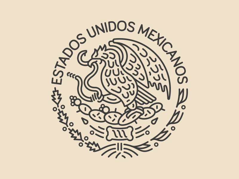 Mexico – coat of arms cactus coat of arms eagle escudo heraldry mexico redesign snake texcoco united states