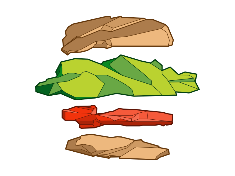Yummy Rocks! abstract burger fast food food illustration rock sandwich tasty vector