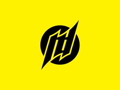 Details almost ambigram ambigram black details logo mark sharp yellow