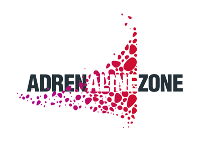 Rush adrenaline logo mark particle zone