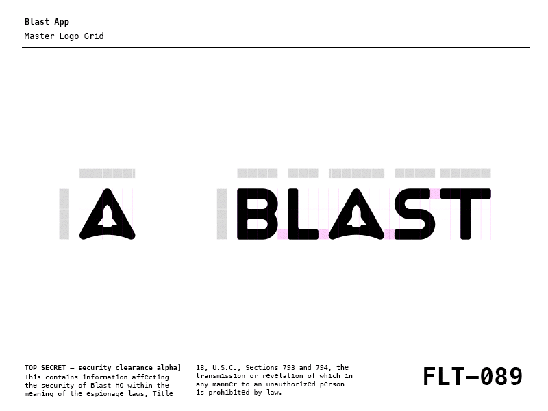 Get Blasted app blast brand games grid identity logo mark purple rocket space