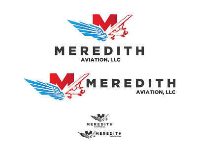 Meredith Aviation LLC brand identity branding branding identity logo logo design