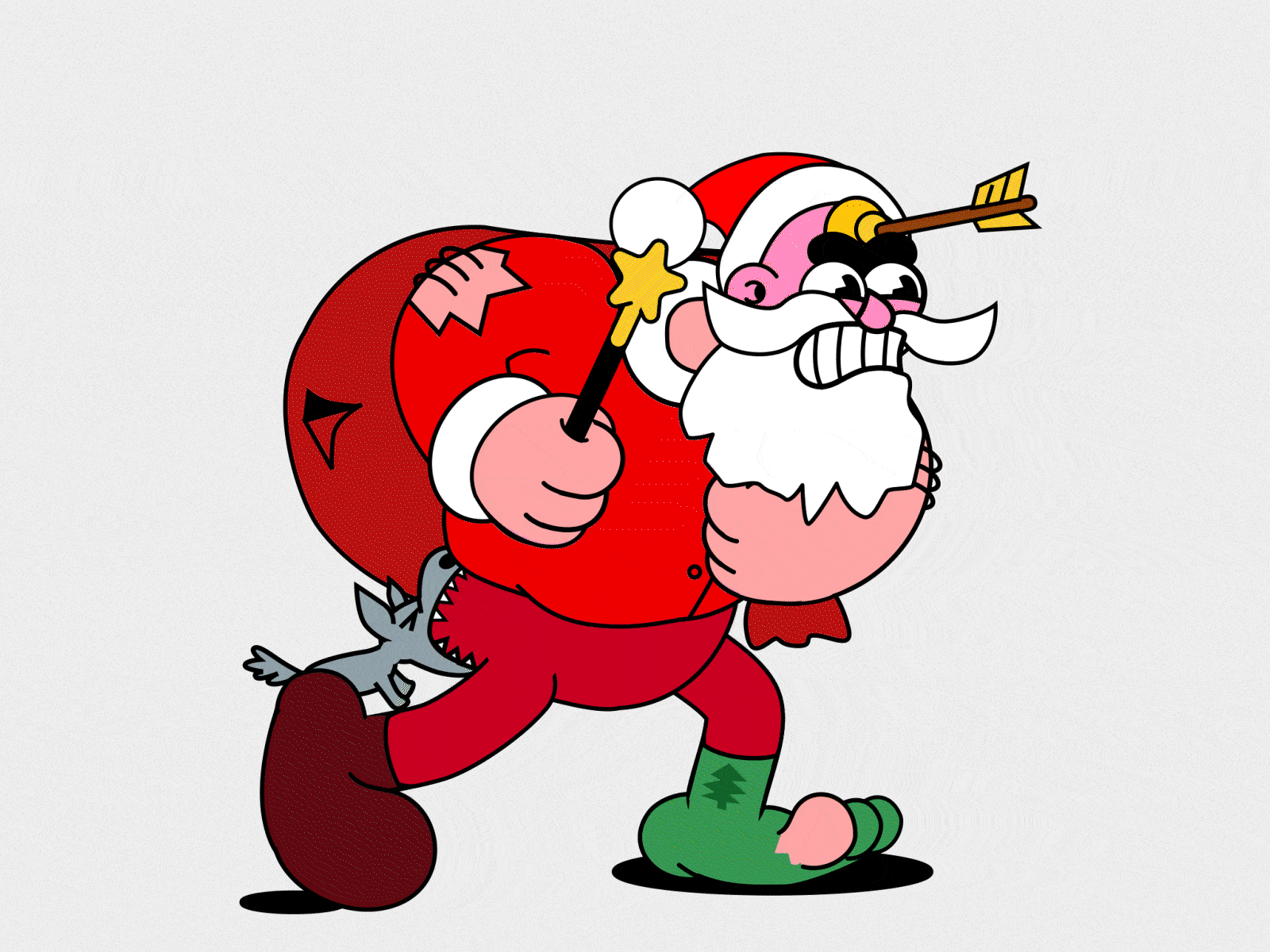 Angry Santa Walkcycle
