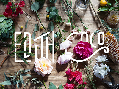 Edith Coco condensed flowers logo