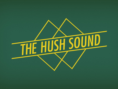 The Hush Sound - Mountains band green logo