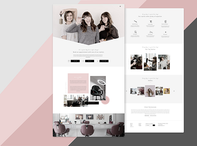 UI/UX - Upbeat Hair Salon branding design minimal ui ux web website