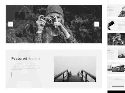 UI/UX - Monochromatic Photography Portfolio branding design minimal ui ux web website