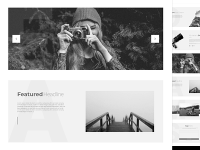 UI/UX - Monochromatic Photography Portfolio