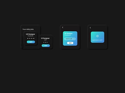 Apple Watch Night Mode apple watch job search minimal neumorphic ui ui design uiux ux design uxdesign