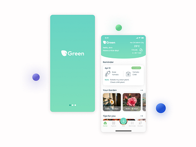 Green App branding design logo ui ui ux