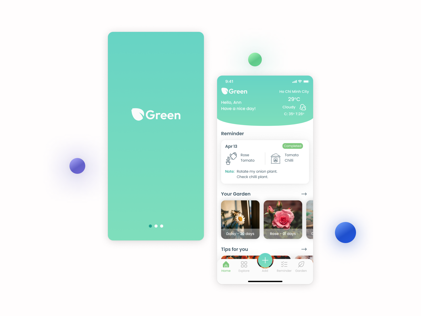 Green App by Thu Thao on Dribbble