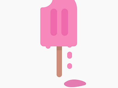 Bites of heaven before it melts away. adobe art clean flat food graphic icecream illustration illustrator melting minimal minimalism typo typography vector