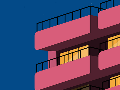 And the sky grew darker. ambience apartment architecture building city humans illustration lights logo minimal nature night sky stars town typo typography windows