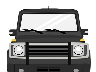 G WAGON. automobile car classy day flat illustration logo mercedes night quarantine road sky typo typography ui ux vector