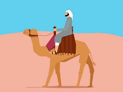 Discovering the unknown oases. animals branding camel car city day desert flat illustration logo minimal nature portrait summer sunrise sunset travel typography ui vector