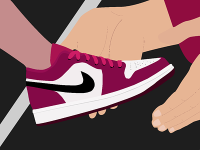 Cinderella's Jordans art branding cinderella fashion girl graphic hands jordan jordans logo nike portrait shoes street ui ux vector visual woman