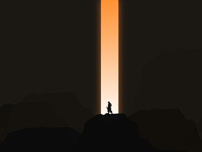 Above all. apocalypse assassin beam gaming graphic hills hope illustration inspiring laser light man mountains muse music shadow silhouette song vector visual