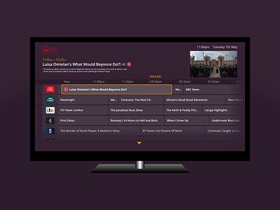 Virgin Media EPG uninvited design refresh epg interface tivo tv ui virgin media