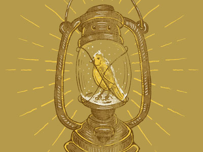 Cold Canary Gas Light band merch illustration photoshop
