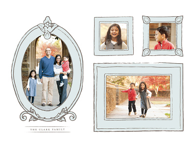Frames cute family frames home illustration portrait whimsical