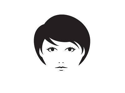 Face eyes face feminine hair illustration portrait simple
