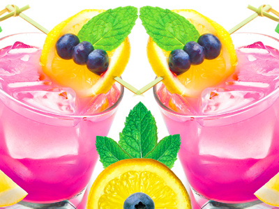 Kaleidoscope bar bartending blueberry cocktail colorful drinks kaleidoscope lemon pattern