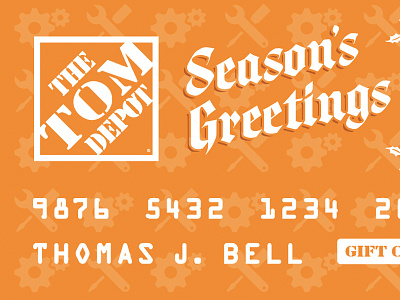 The Tom Depot christmas gift card home depot icons tools
