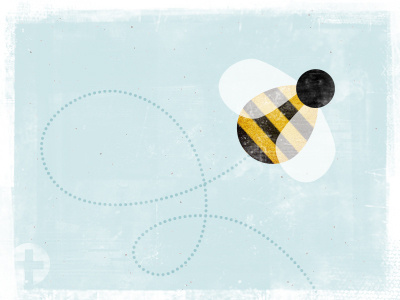 Spring Bee bee illustration spring texture trish ward