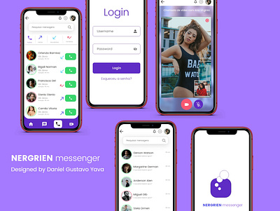 Nergrien Messenger App 2020 app design messenger messengers ui design ux uxdesign