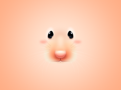 Happy Year of the Rat animal beard blush childhood cute hamster icon logo lovely mouse rodent ui ux year yellow zodiac sign