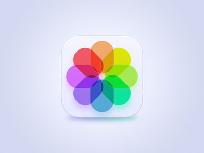 Photo icon big sur color colorful gallery logo macos neumorphism overlay skeuomorphism translucent ux