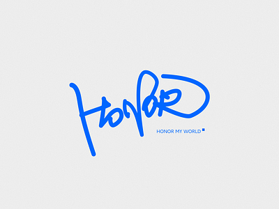 HONOR GRAFFITI FONT blue english hiphop icon logo street ui ux
