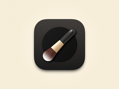 Theme icon app brush business golden illustration logo metal system ui