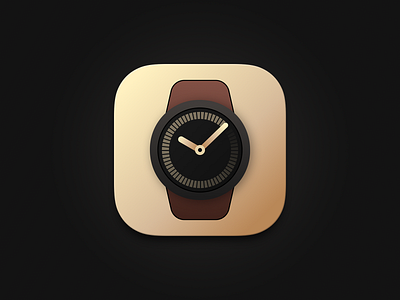 WATCH ICON app black bracelet devices golden healthy icon motion rate time ui ux