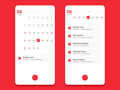 Mobile Calendar by MOWU DESIGN on Dribbble